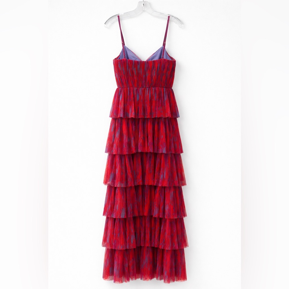 Hutch Tiered Pleated Tulle Maxi Dress - Picture 3 of 3